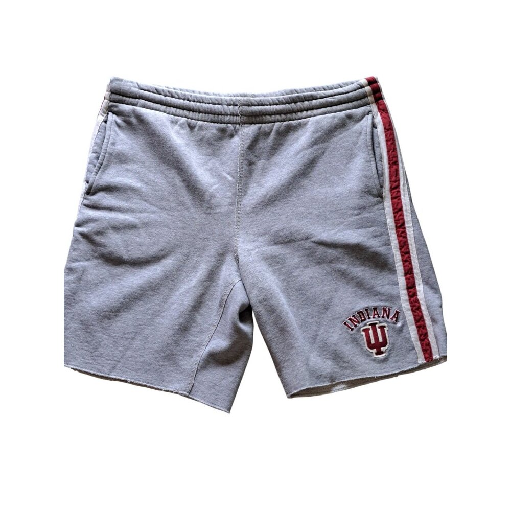 Indiana Hoosiers Gray Athletic Shorts Red Stripe Logo Colosseum Athletics Men L